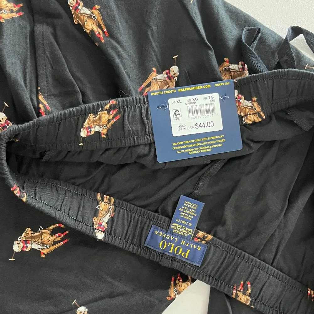 Polo Ralph Lauren Men’s Knit Allover Logo Jogger Pajama Pants size XL